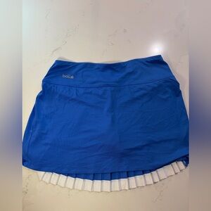 Bollé Blue Tennis /pickleball/golf Skort Pleated Hem Athletic Skirt